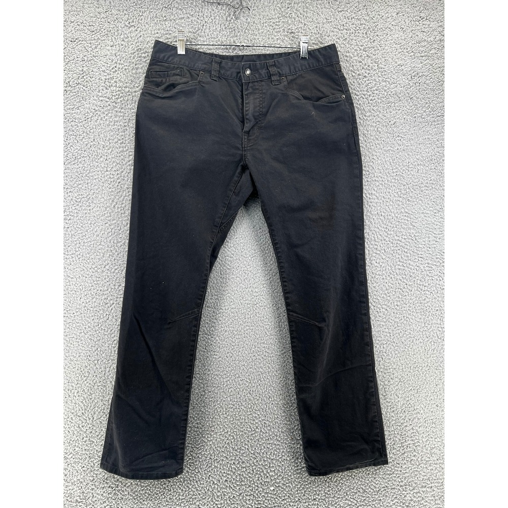 prAna Bridger Jean Mens 33x30 Black Slim Fit Stretch Organic Cotton Denim